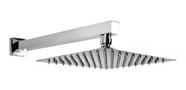 Ducha Chuveiro 30x30 Slim Cromado Inox + Braço Quadrado 38cm