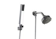 Ducha Chuveiro ABS 5 Jatos com Ducha Manual Retangular Trava Ducha Chuveiro ABS 5 Jatos com Ducha Manual Retangular Trava