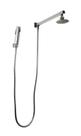 Ducha Chuveiro ABS Redonda 10 cm com Desviador Quadrado e Chuveirinho em ABS Cromado