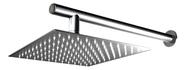 Ducha Chuveiro Aço Inox 25x25 Quadrada Acabamento Polido Sodramar Cor Cinza