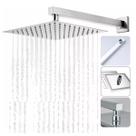 Ducha Chuveiro Articulado 20x20 Slim Cromado Inox + Braço Quadrado