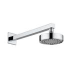 Ducha Chuveiro Autolimpante Redondo de Parede Longo Cromado Inox