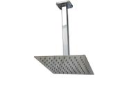 Ducha Chuveiro Cromado em Inox 304 Slim 20 cm Com Braço de Teto Quadrado