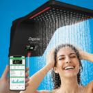 Ducha Chuveiro Design Moderno Grande Aplicativo Ducali Digital Zagonel Branca e Preta 127v e 220v