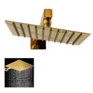 Ducha Chuveiro Dourado 20x20 Slim Parede Suporte Quadrado Banho Area Externa Banheiro Piscina