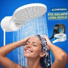 Ducha Chuveiro Eletronica Grande Moderno Branco 127v e 220 Fita Isolante e Veda Rosca Moment Zagonel Ducha Chuveiro Eletronica Grande Moderno Branco 127v e 220 Fita Isolante e Veda Rosca Moment Zagonel