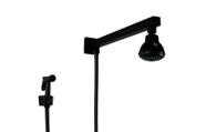 Ducha Chuveiro Flatt 7 cm em ABS Preto Fosco com Cano de Parede com Desviador Embutido e Duchinha de Metal Ducha Chuveiro Flatt 7 cm em ABS Preto Fosco com Cano de Parede com Desviador Embutido e Duchinha de Metal