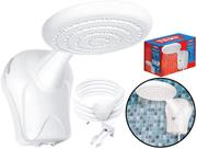 Ducha Chuveiro GranDucha Parede Jato Forte Com Pressurizador Multitemperaturas Branco Fame
