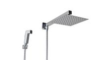 Ducha Chuveiro Inox 20 cm c/ Desviador e Ducha Manual em ABS