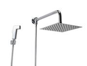 Ducha Chuveiro Inox 20 cm com Desviador e Chuveirinho de Mão Ducha Chuveiro Inox 20 cm com Desviador e Chuveirinho de Mão