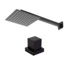 ducha chuveiro inox 20x20cm preto fosco com acabamento quadrado padrão deca ducha chuveiro inox 20x20cm preto fosco com acabamento quadrado padrão deca
