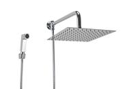 Ducha Chuveiro Inox 25x25 cm com Chuveirinho de Mão ABS Ducha Chuveiro Inox 25x25 cm com Chuveirinho de Mão ABS