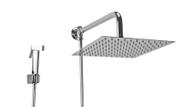 Ducha Chuveiro Inox 25x25 cm com Ducha Manual em Metal