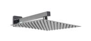Ducha Chuveiro Inox 25x25 cm Quadrado com Braço Cano de Parede