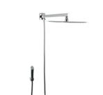Ducha Chuveiro Inox 304 25x25 Cm Com Desviador E Ducha De Mão