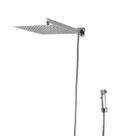 Ducha Chuveiro Inox 304 30x30 Cm Com Desviador E Ducha De Mão