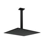 Ducha Chuveiro Inox Black 30 Cm Slim Quadrado Braço De Teto