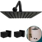 Ducha Chuveiro Inox Preto 30x30 A Gás Curvada 2 Acabamento Registro Padrão Deca Docol Quente Frio