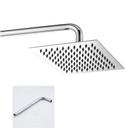 Ducha Chuveiro Inox Quadrada 20cm 20x20 Com Braço De 38cm