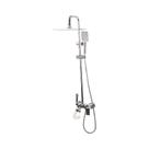 Ducha Chuveiro Premium Quadrado Modular Com Desviador Tabatinga Pingoo.Casa - Prata Cromado Ducha Chuveiro Premium Quadrado Modular Com Desviador Tabatinga Pingoo.Casa - Prata Cromado