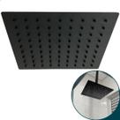 Ducha Chuveiro Preto Fosco 20x20 Quadrado Aço Inox Sem Braço Ducha Slim Cascata a Gas 20cm Sem Suporte Banheiro