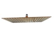 Ducha Chuveiro Quadrada 40x40 cm em Inox Rose Golden com Suporte de Teto Niple