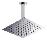 Ducha Chuveiro Quadrada Metal Inox 20x20cm Com Braço de Teto Quadrado 20cm 7740