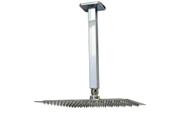 Ducha Chuveiro Quadrada Slim 25x25 cm Inox 201 com Braço de Teto com 40 cm Cromado