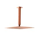 Ducha Chuveiro Quadrado De Teto 30Cm Com Braço 25Cm Mundaú - Dourado Rose
