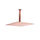 Ducha Chuveiro Quadrado De Teto 40Cm Com Braço 25Cm Mundaú - Dourado Rose