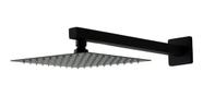 Ducha Chuveiro Slim 20x20 Preto Fosco com Braço 36cm
