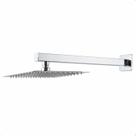 Ducha Chuveiro Slim Quadrado 20x20 Aço Inox para Aquecedor Solar ou a Gás Piscina Área Interna Externa Banheiro Dazie Metais