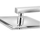 Ducha Chuveiro Slim Quadrado Metal 30x30cm Com Braço 38cm