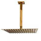 Ducha Chuveiro Teto Inox Dourado Slim 20x20 Luxo Banheiro Banho Piscina Area Externa