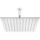 Ducha de Teto Quadrada 25x25 Inox SUS304 25cm Borda Fina com Braço - Máxima Metais Ducha de Teto Quadrada 25x25 Inox SUS304 25cm Borda Fina com Braço - Máxima Metais