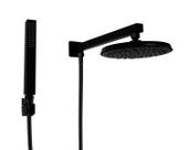Ducha em ABS Black Redonda 21 cm com Chuveirinho Manual Retangular Preto Fosco com Trava Ducha em ABS Black Redonda 21 cm com Chuveirinho Manual Retangular Preto Fosco com Trava