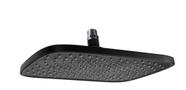 Ducha Flatt 30x20 cm Retangular Preto em ABS c/ Niple Teto