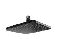 Ducha Flatt Quadrada 21 cm ABS Preto Matte c/ Niple Teto
