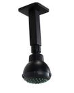 Ducha Flatt Redonda 7 cm Preto Fosco com Cano Suporte de Teto 10 cm