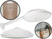 Ducha GranDucha 8 Pol Chuveiro Para Área Externa Praia Piscina Formato Oval Jato Forte Branco Tigre