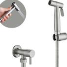 Ducha Higiênica 1/4 Volta Luxo Gatilho Mangueira De Aço Inoxidável 304 Acabamento Escovado Acetinado