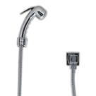 Ducha Higiênica ABS Cromada com Registro Quadrado em Metal e Flexível de 1,20 metros Ducha Higiênica ABS Cromada com Registro Quadrado em Metal e Flexível de 1,20 metros