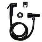 Ducha Higiênica Banheiro Lavabo Completo Preto Fosco Suporte