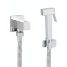 Ducha Higiênica Chuveirinho Banheiro Quadrada Metal Inox Engate 1,20 Super Luxo Cromo Premium Ducha Higiênica Chuveirinho Banheiro Quadrada Metal Inox Engate 1,20 Super Luxo Cromo Premium