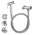 Ducha Higiênica Chuveirinho Com Registro Aço Inox 304 Mangueira 1,20m