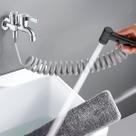 Ducha Higiênica com Válvula Dupla Preta Fosca Kit Completo com Registro, Mangueira e Suporte