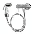 Ducha Higiênica Cromado Para Banheiro Abs Metal Cromado Completo Ducha Lavabo Salão Lavanderia Registro Super Luxo 120cm