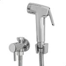 Ducha Higiênica Metal Cromado Registro Com Derivação Duas Saídas De Agua Mangueira 120cm Bidê Chuveirinho Banheiro Luxo ¼ Volta Mangueira 1,2m