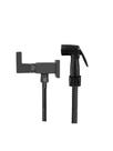 Ducha Higiênica Quadrada Luxo 100% Metal Black Preto Fosco