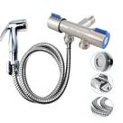 Ducha Higiênica Registro Aço Inox Super Luxo Com Derivação